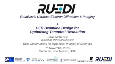 + UED Beamline Design for Optimising Temporal