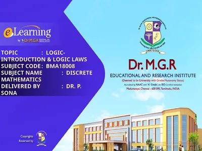 Topic : LOGIC-INTRODUCTION & LOGIC LAWS Subject