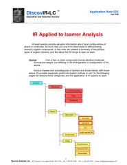 IR Applied to Isomer Analysis                      April 2008