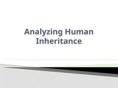 Analyzing Human Inheritance Pedigrees are graphic