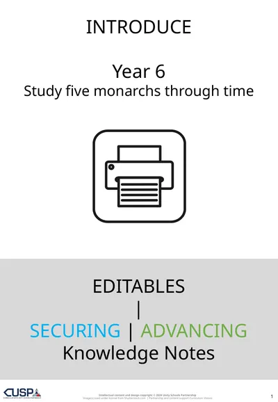 EDITABLES | SECURING | ADVANCING Knowledge Notes 1
