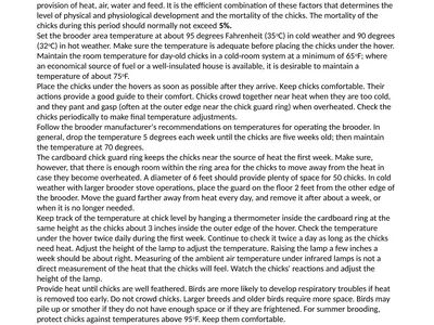 Lecture 4 BROODING AND CHICK MANAGEMENT Pre