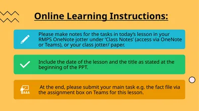 Online Learning Instructions: Introduction to