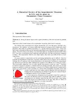 1AHistoricalReviewoftheIsoperimetricTheoremin2-D,anditsplaceinElementa