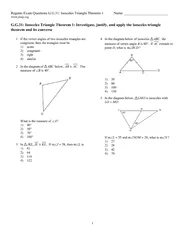 Regents Exam Questions G.G.31: Isosceles Triangle Theorem 1Name: _____