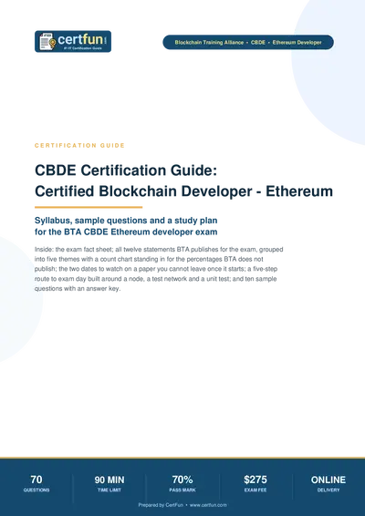 CBDE Certification Guide: Certified Blockchain Developer - Ethereum