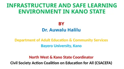 INFRASTRUCTURE AND SAFE LEARNING ENVIRONMENT IN
