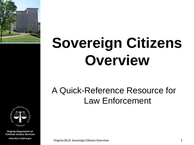 Sovereign Citizens Overview A Quick-Reference