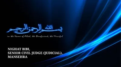 نگھت بی بی سینئر سول جج (جوڈیشل) NIGHAT BIBI,