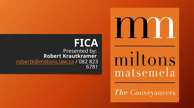 FICA Presented by: Robert Krautkramer