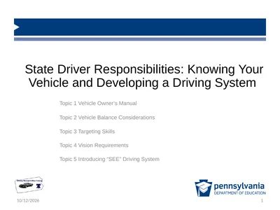 State Driver Responsibilities: Knowing Your