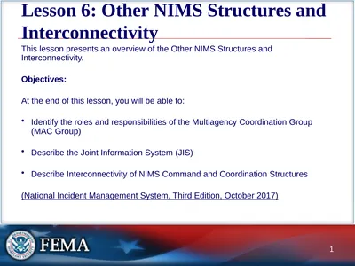 Lesson 6: Other NIMS Structures and