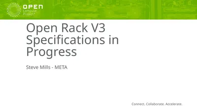 Open Rack V3 Specifications in Progress Steve