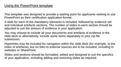 Using the PowerPoint template This template was