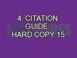 4. CITATION GUIDE: HARD COPY 15