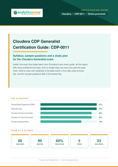 Cloudera CDP Generalist Certification Guide: CDP-0011
