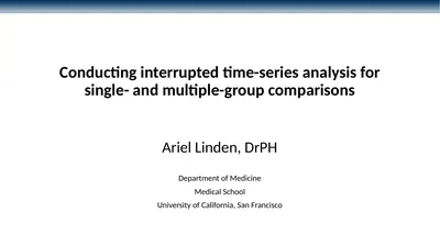 Conducting interrupted time-series analysis for