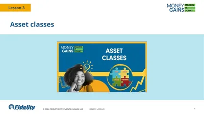 Asset classes 1 You will Learn about and identify