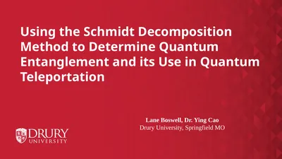 Using the Schmidt Decomposition Method to