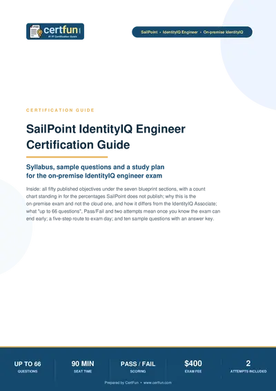 SailPoint IdentityIQ Engineer Certification Guide: Syllabus, Sample Questions and Study Plan