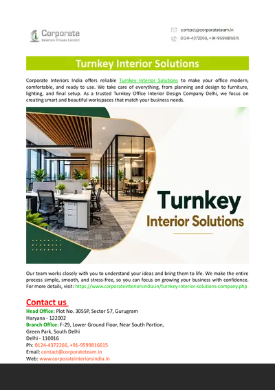 Turnkey Interior Solutions