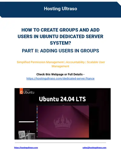 How to Create Groups and Add Users in Ubuntu Dedicated Server System - Part 2 - Adding Users in Groups