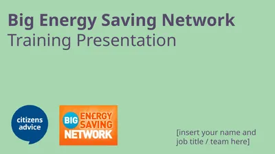 Big Energy Saving Network Training Presentation