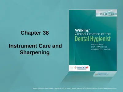 Chapter 38 Instrument Care and Sharpening Learning