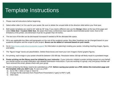 Template Instructions Please read all instructions