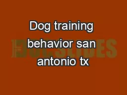 Dog training behavior san antonio tx