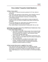 Q: What is Cisco Jabber? 