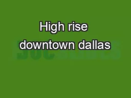 High rise downtown dallas
