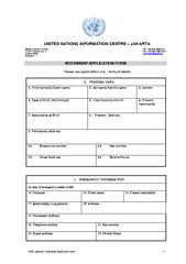 UNIC JakartaInternship Application form