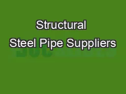Structural Steel Pipe Suppliers