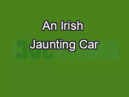 An Irish Jaunting Car