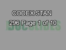 CODEX STAN 296 Page 1 of 10