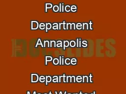 Annapolis Police Department Annapolis Police Department Annapolis Police Department Annapolis