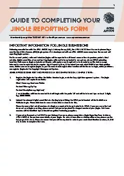 IMPORTANT INFORMATION FOR P1510 JINGLE SUBMISSIONSFOR JINGLES AIRED BE