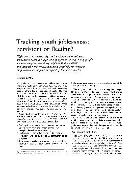 Tracking youth joblessness: persistent or fleeting? High turnover, sea