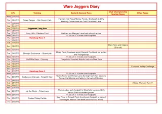Ware Joggers Diary