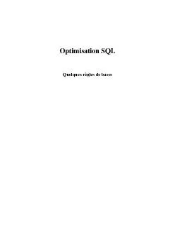 Optimisation SQLQuelques r