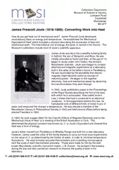 James Prescott Joule (1818-1889): Converting Work into HeatHow do you