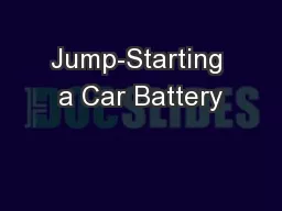 Jump-Starting a Car Battery