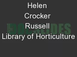 Helen Crocker Russell Library of Horticulture