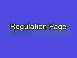 Regulation Page