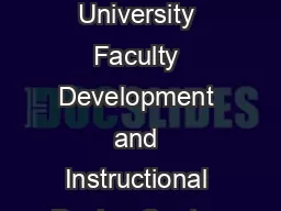 Northern Illinois University Faculty Development and Instructional Design Center facdevni