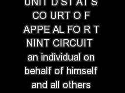 OR P UBLICATION UNIT D ST AT S CO URT O F APPE AL FO R T NINT CIRCUIT  an individual on