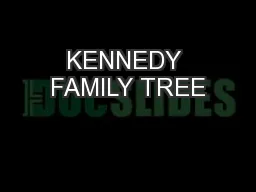 KENNEDY FAMILY TREE