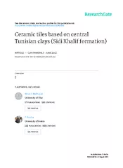 CeramictilesbasedoncentralTunisianclays(SidiKhalifformation)M.MEDHIOUB