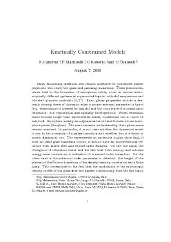 KineticallyConstrainedModelsN.Cancrini,F.Martinelli,C.RobertoandC.Ton